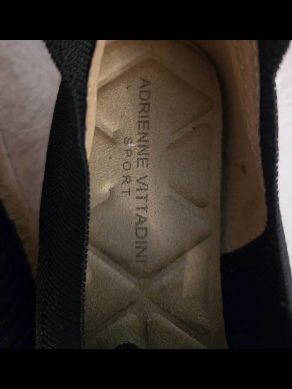 Adrienne Vittadini Black Slip-On Espadrille Platform Sneakers